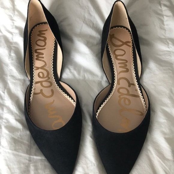 Sam Edelman Rodney D'orsay Women's Flats Black Suede Pointed Toe Flats I Sz 8.5 - Picture 6 of 6